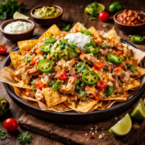 Loaded Chicken Cheesy Nachos